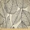 Ambesonne Beige Fabric by the Yard, Autumn Geometric Leaf Pattern Ornamental Foliage Design Abstract Line Arrangement, Decorative Fabric for Upholstery and Home Accents, 10 Yards, Beige Black
